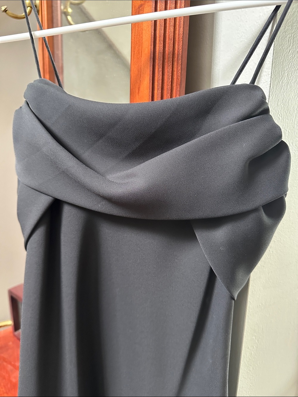 Betsy & Adam by Linda Bernell Black sleeveless spaghetti strap Maxi Dress SZ 6 - Picture 6 of 17